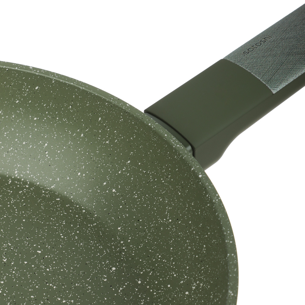 SATOSHI Кантри Сковорода литая d24см, антипригарное покрытие мрамор, индукция, 3 цвета, арт.№ 846-760