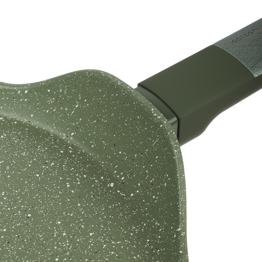 SATOSHI Кантри Сковорода литая блинная d24см, антипригарное покрытие мрамор, индукция, 3 цвета, арт.№ 846-763