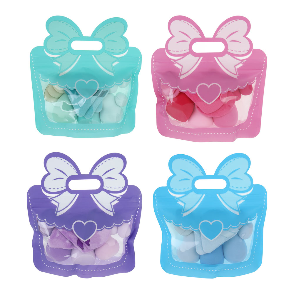 Набор спонжей 12 шт тм ЮНИLOOK, полиуретан, полиэстер, 4 цвета, подар.уп., арт.№ 357-401