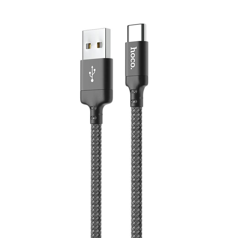 Кабель для зарядки USB(A)-Type C hoco. модель X14, 1м, 3А, черный, арт.№ 931-563
