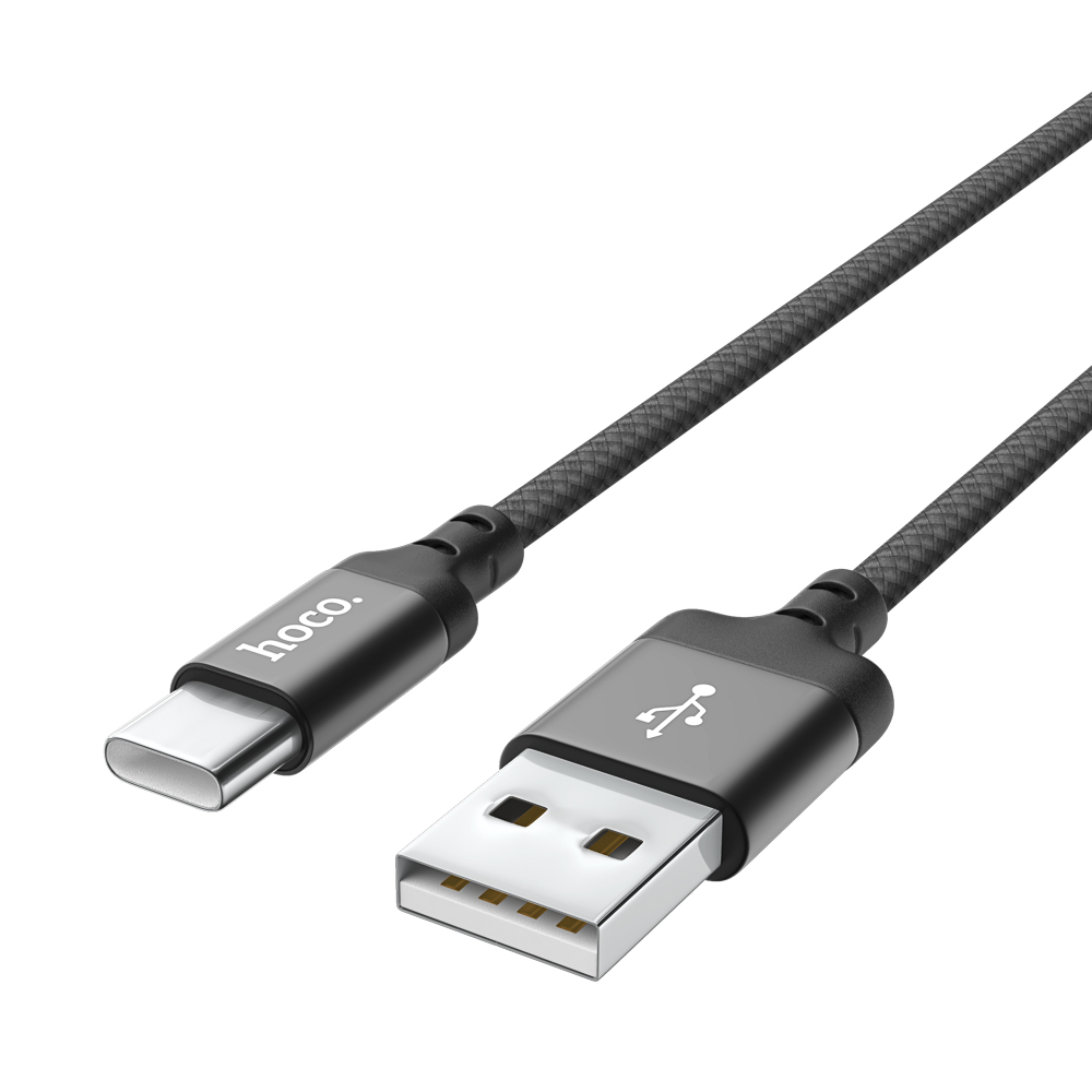 Кабель для зарядки USB(A)-Type C hoco. модель X14, 1м, 3А, черный, арт.№ 931-563