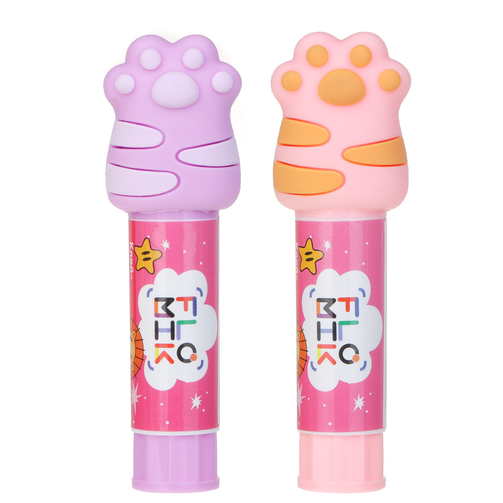 Клей-карандаш FLOMIK 9 грамм, колпачок в форме лапки, улучшенная формула PVP, арт.№ 586-001