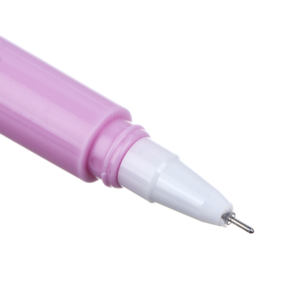 Ручка шариковая синяя, наконечник в форме котика, корпус с блестками, 20,7 см, 4 дизайна, пластик, арт.№ 591-035