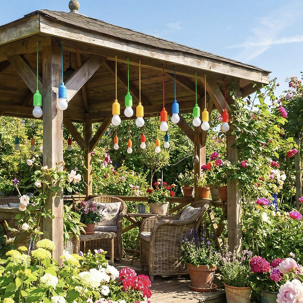 INBLOOM Фонарь садовый 15х5см, 1.1м, 3хААА, 1LED*белый, пластик, арт.№ 810-005