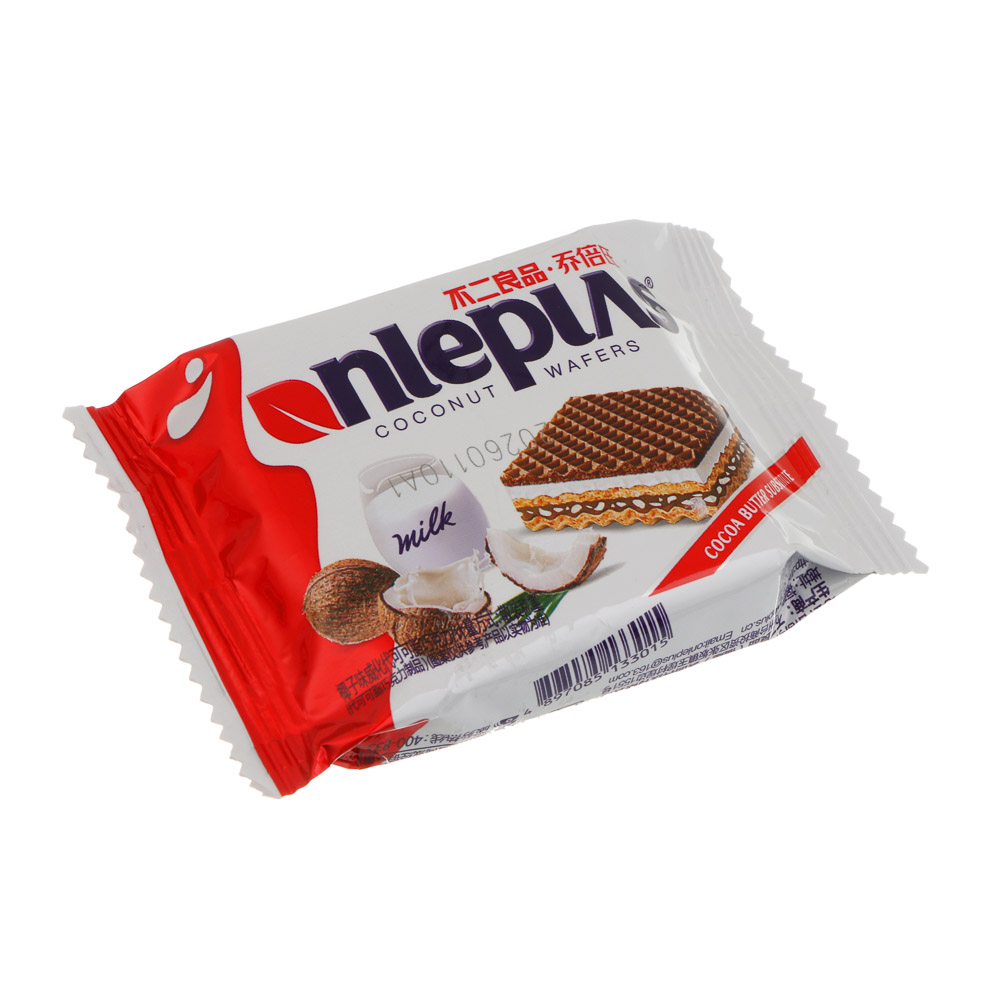 Вафли с шоколадной прослойкой, вкус кокос, 20г., арт.№ 347-402