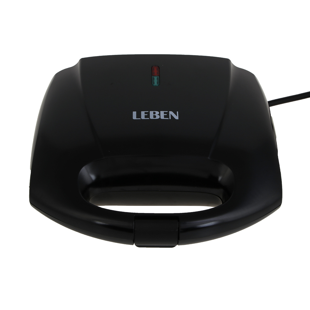 LEBEN Вафельница для бельгийских вафель, 1000 Вт, пластик, нерж. сталь, антипригарное покрытие, арт.№ 271-041