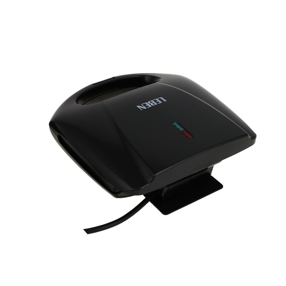 LEBEN Вафельница для бельгийских вафель, 1000 Вт, пластик, нерж. сталь, антипригарное покрытие, арт.№ 271-041