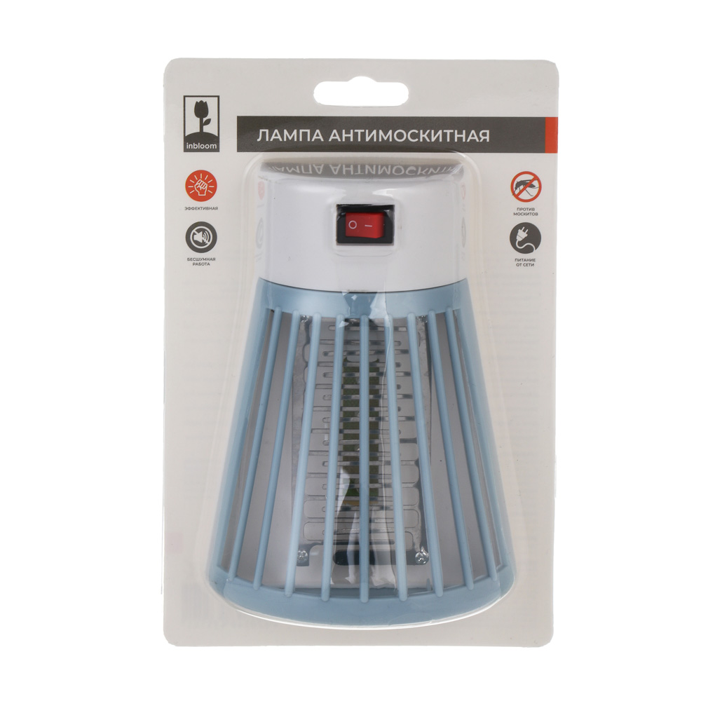 Лампа антимоскитная тм INBLOOM, 11.8x8.5x6.5см, PP, 1W, AC110-220V, 50-60HZ, арт.№ 159-017
