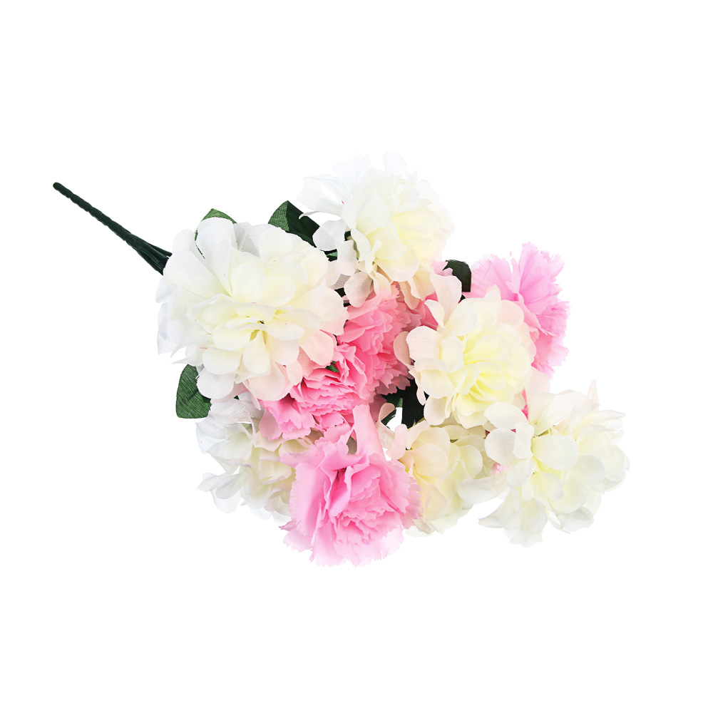 Букет искусственных цветов тм LADECOR гвоздики и гортензии, длина 40 см, арт.№ 426-011