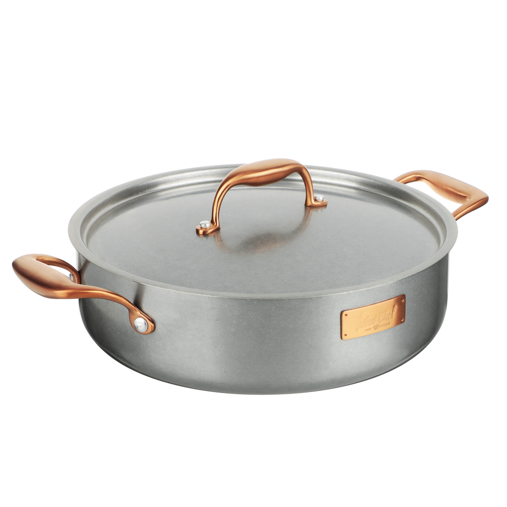 Ivlev Chef Ladoga Кастрюля 28х8см 4,5л, с нерж. крышкой, индукция, нерж.сталь 18/10, арт.№ 822-258