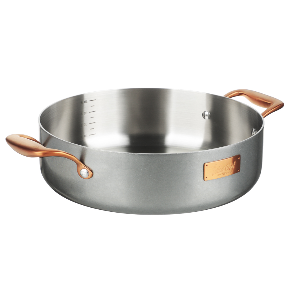 Ivlev Chef Ladoga Кастрюля 28х8см 4,5л, с нерж. крышкой, индукция, нерж.сталь 18/10, арт.№ 822-258