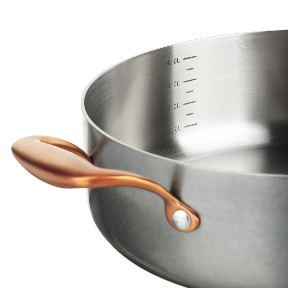 Ivlev Chef Ladoga Кастрюля 28х8см 4,5л, с нерж. крышкой, индукция, нерж.сталь 18/10, арт.№ 822-258