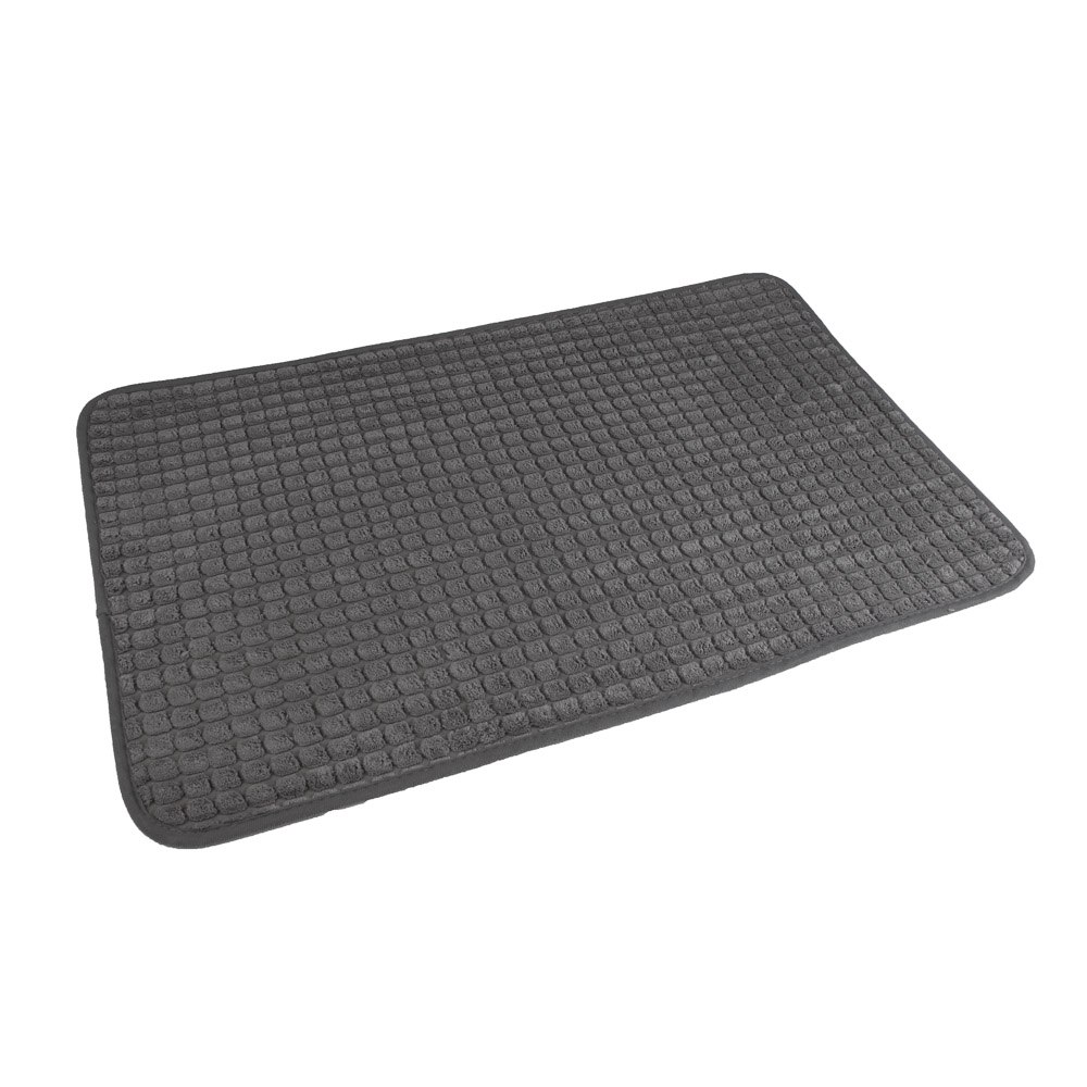 Набор ковриков для ванной  тм VETTA Corn, сетка кукурузная 250г/м², 60х40см+80х50см, серый, арт.№ 462-836