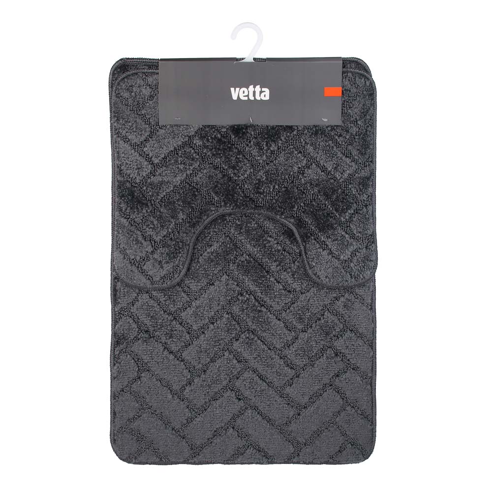 Набор ковриков для ванной  тм VETTA Concrete, жаккард полипропилен 650г/м², 40х45см+75х45см 2 цв., арт.№ 462-838