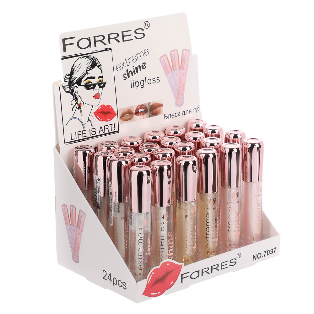 Блеск для губ "Extreme Shine" финишное покрытие Lip topper, тм Farres, 15 мл, арт.№ 330-658