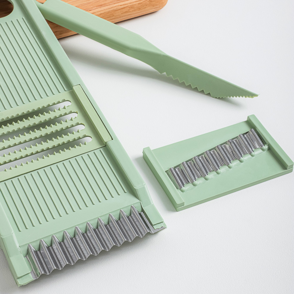 VETTA Терка многофункциональная со сменными лезвиями 25х8,5х2см, нерж.сталь, полипропилен, 7 пр, арт.№ 885-272