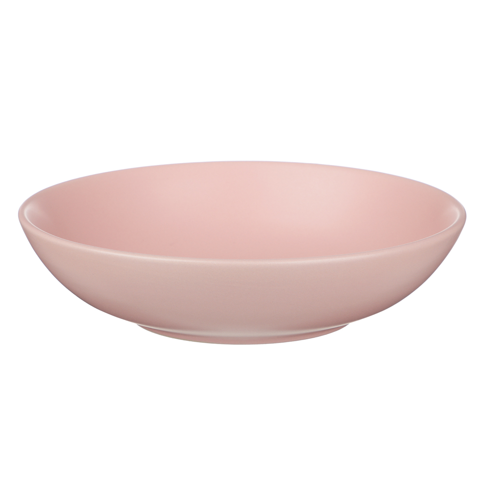 Тарелка для супа/салатник 20см, тм MILLIMI розовый, керамика, арт.№ 824-279