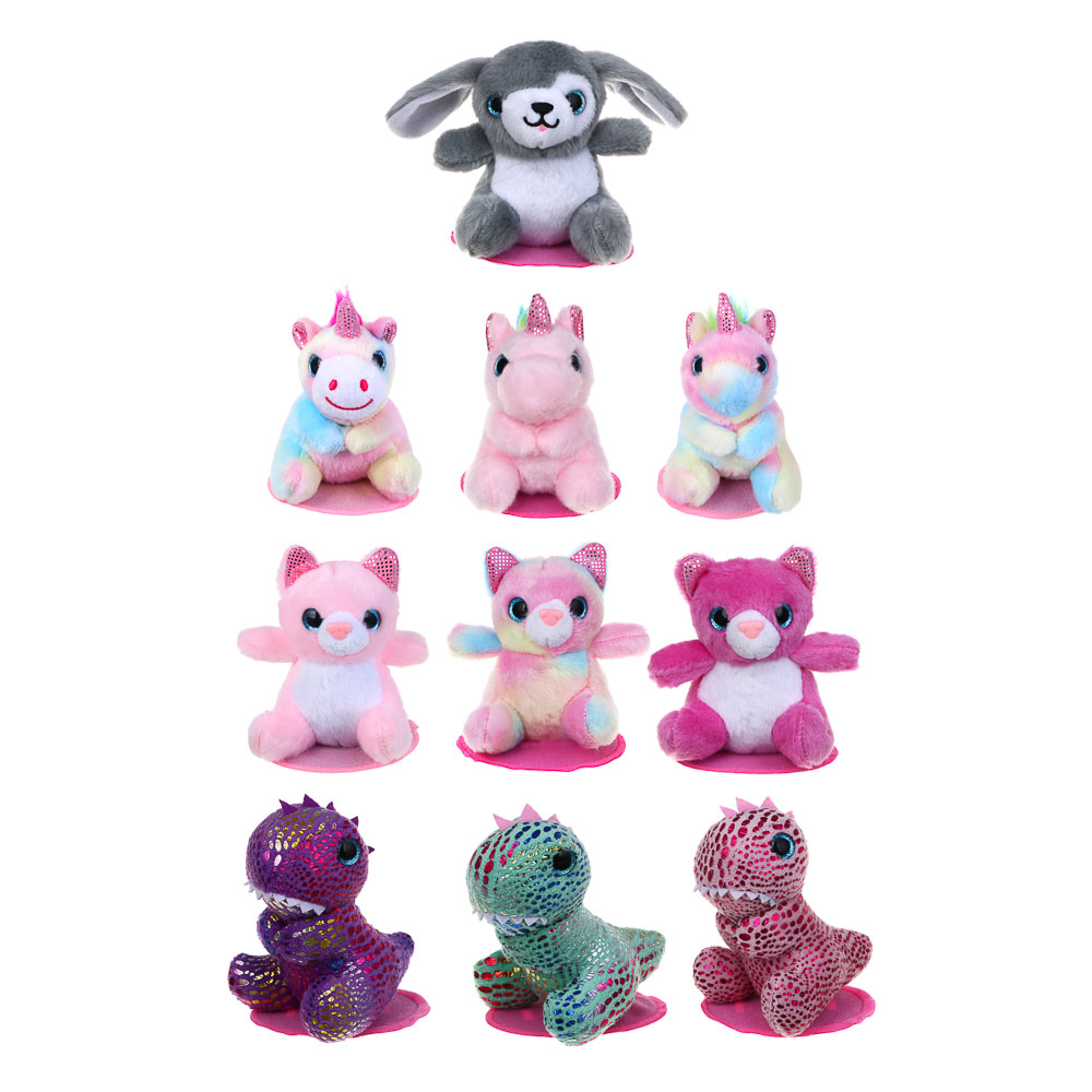 ИГРОЛЕНД Игрушка мягкая "Любимчик" на плечо, 10 см, полиэстер, 12 диз., арт.№ 264-458