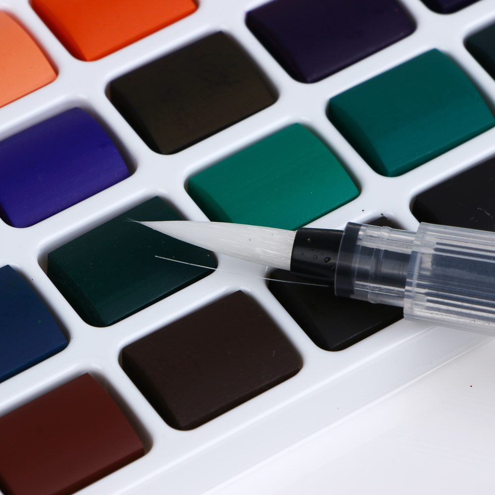 Акварель 36цв. BY Русские Супергерои "Каваи 1" кисть с резервуаром для воды, пл.бокс, арт.№ 801-001