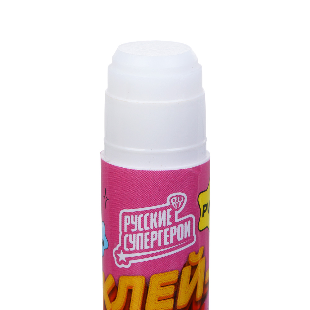 BY Русские Супергерои клей-карандаш с фигурным колпачком, 15 г, PVP, "Девочки", 2 дизайна, арт.№ 801-005
