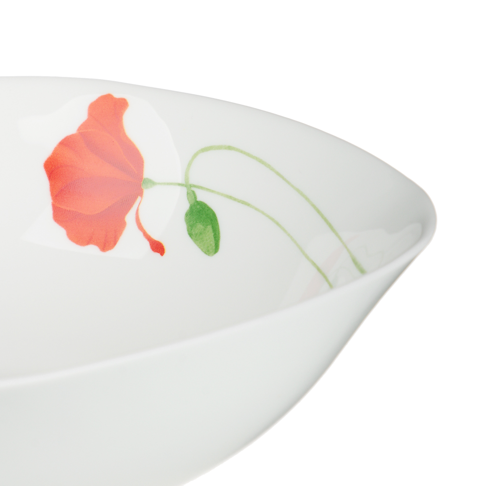 MILLIMI Маки Салатник, опаловое стекло, 770мл, 19х6см, квадратная форма, арт.№ 818-311