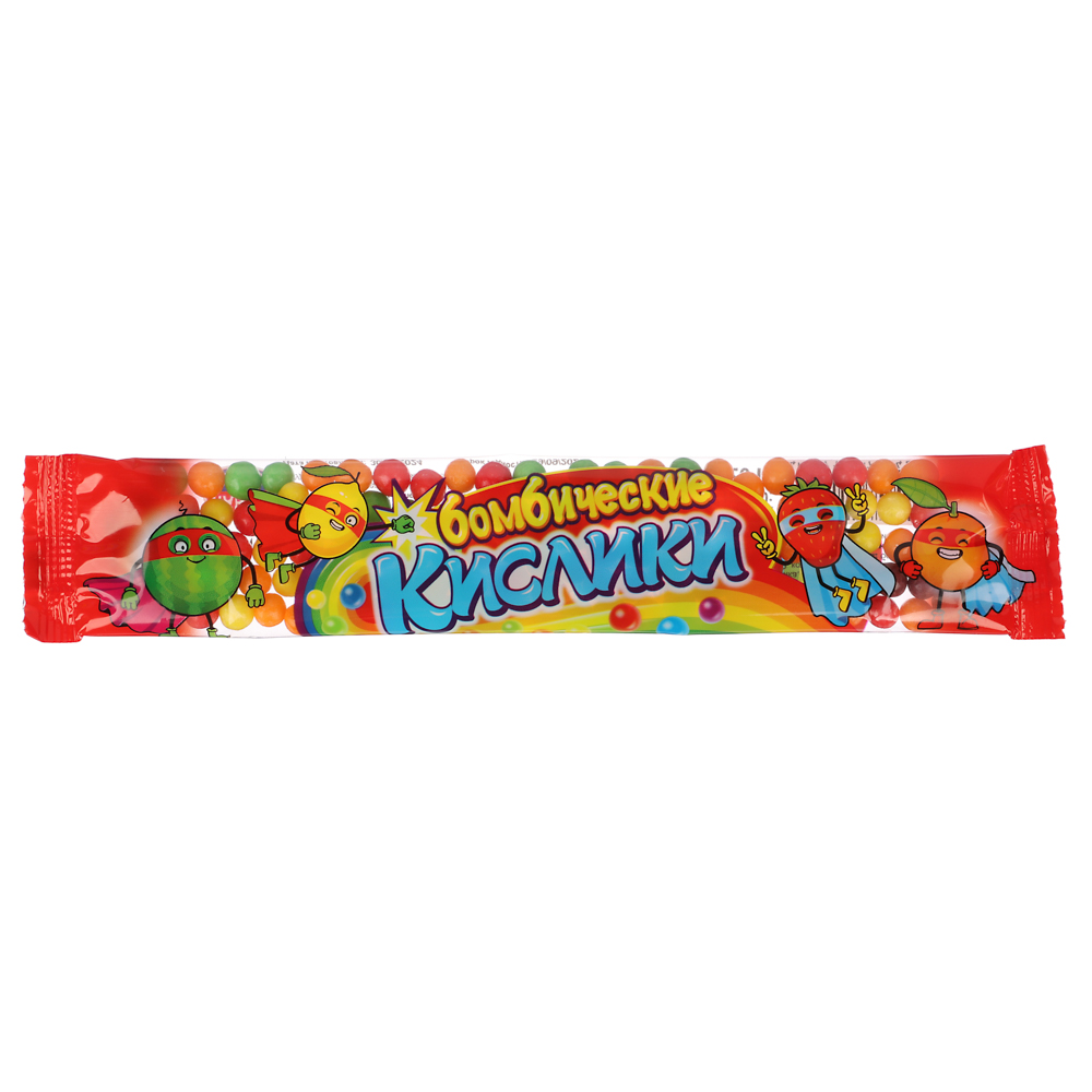 Драже сахарное с хрустящей начинкой "Бомбические кислики" 20гр, арт.№ 347-373