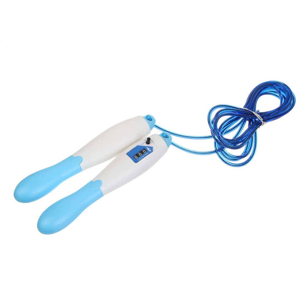 Скакалка со счетчиком тм BY SPORT, 3 м, d4мм, ПП, сталь, 4 цвета, арт.№ 190-037