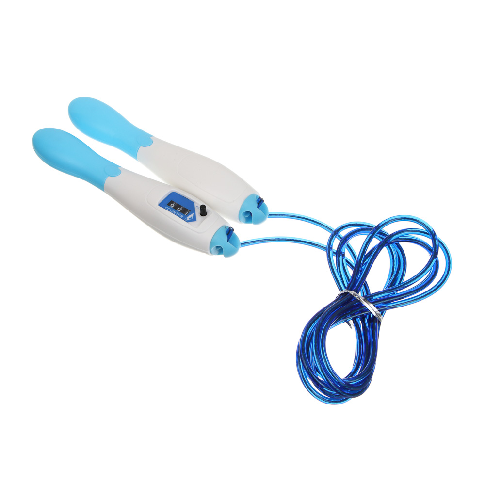 Скакалка со счетчиком тм BY SPORT, 3 м, d4мм, ПП, сталь, 4 цвета, арт.№ 190-037