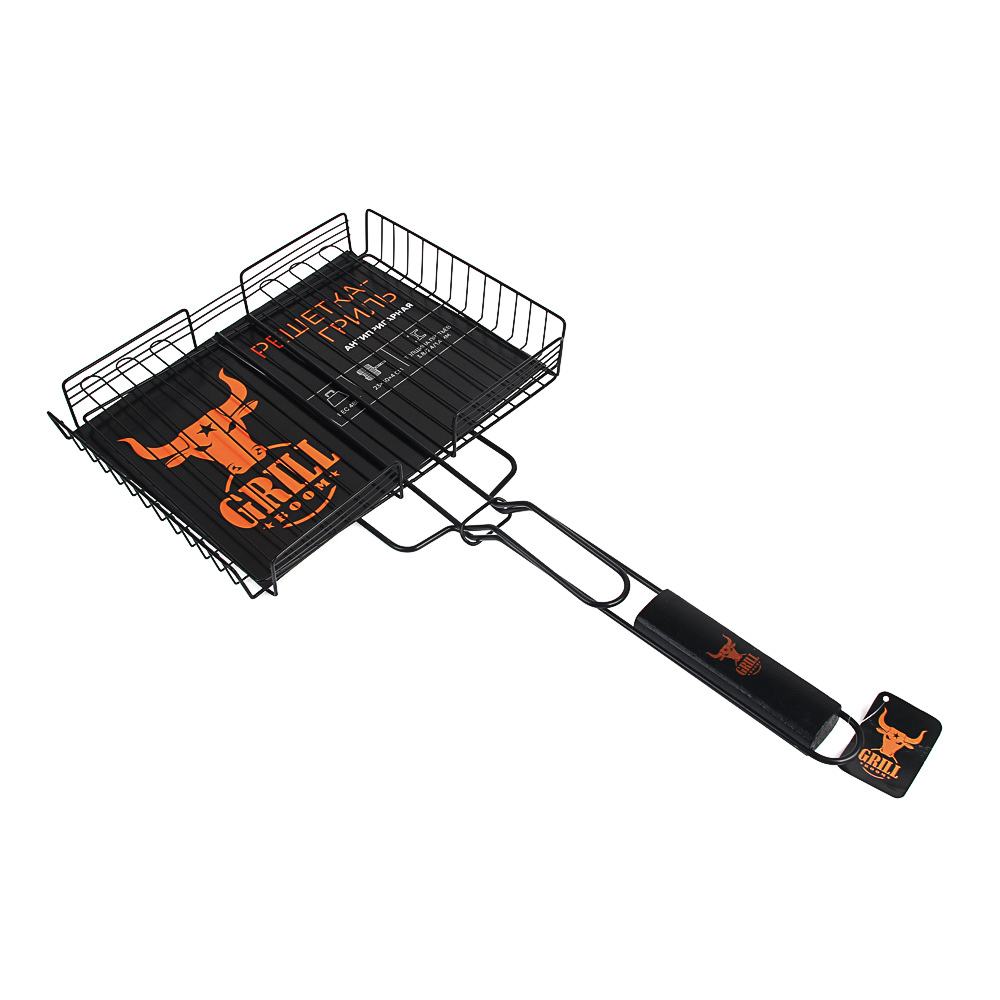 Решетка-гриль антипригар.покр. тм GRILLBOOM, 56х(23х30х4)см, арт.№ 104-002