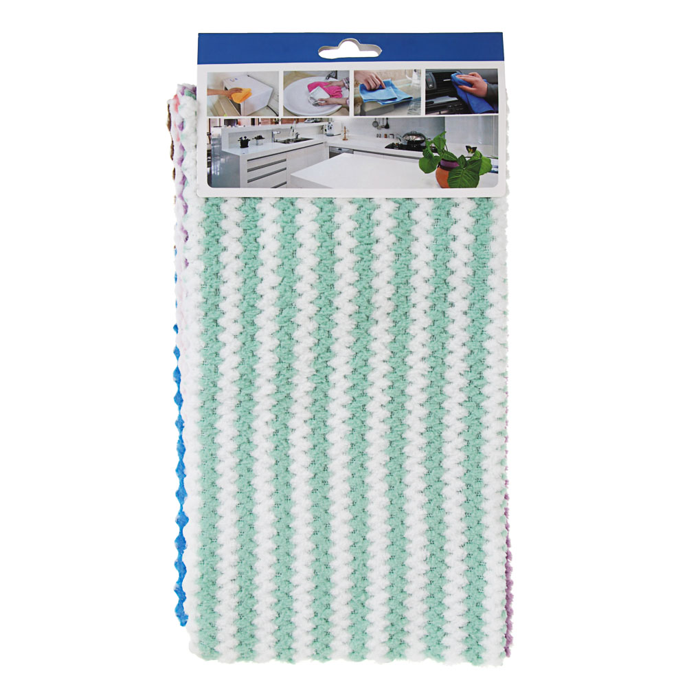 Салфетки универсальные тм VETTA, 5 шт, 30х30см, 215г/кв.м., полиэстер, микс дизайнов, арт.№ 448-370