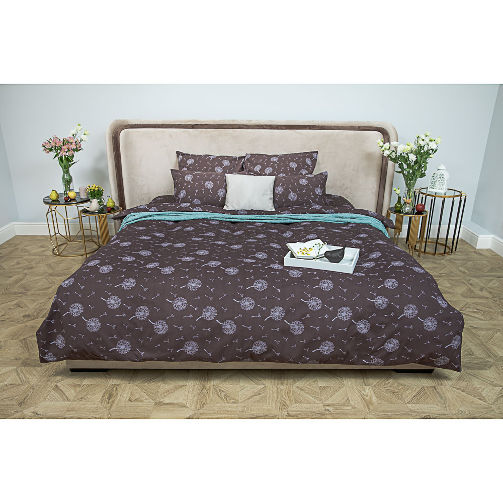 PROVANCE Мятный Латте Комплект постельного белья евро (4 пр.), поплин 110гр/м, 100% хлопок, 3 дизайн, арт.№ 488-056