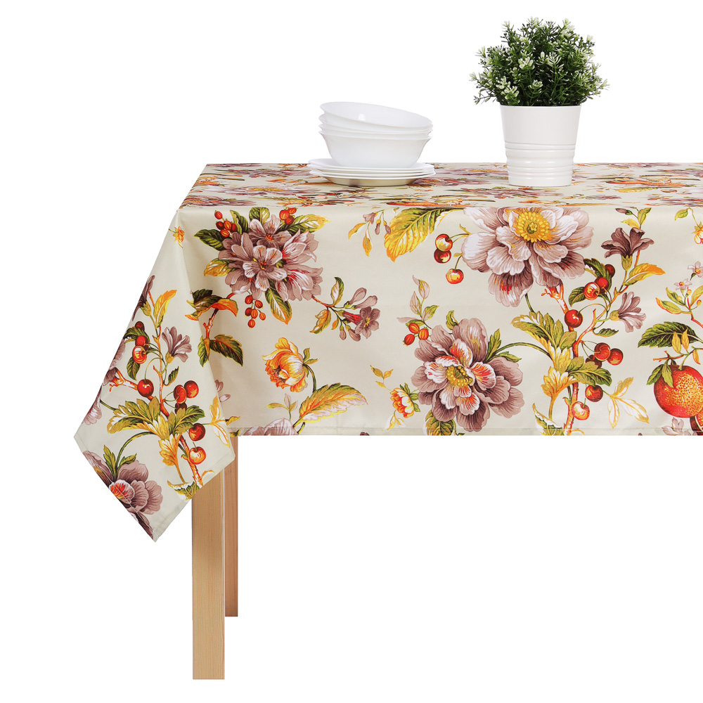 PROVANCE Гармония Скатерть текстильная с водоотталкивающей пропиткой, 140x180см, 100% ПЭ, 4 дизайна, арт.№ 435-088