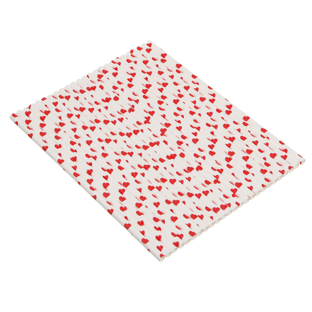 Набор трубочек для напитков тм Fntastic, 19,5 см, бумага, 25 шт, 4 дизайна, арт.№ 854-031