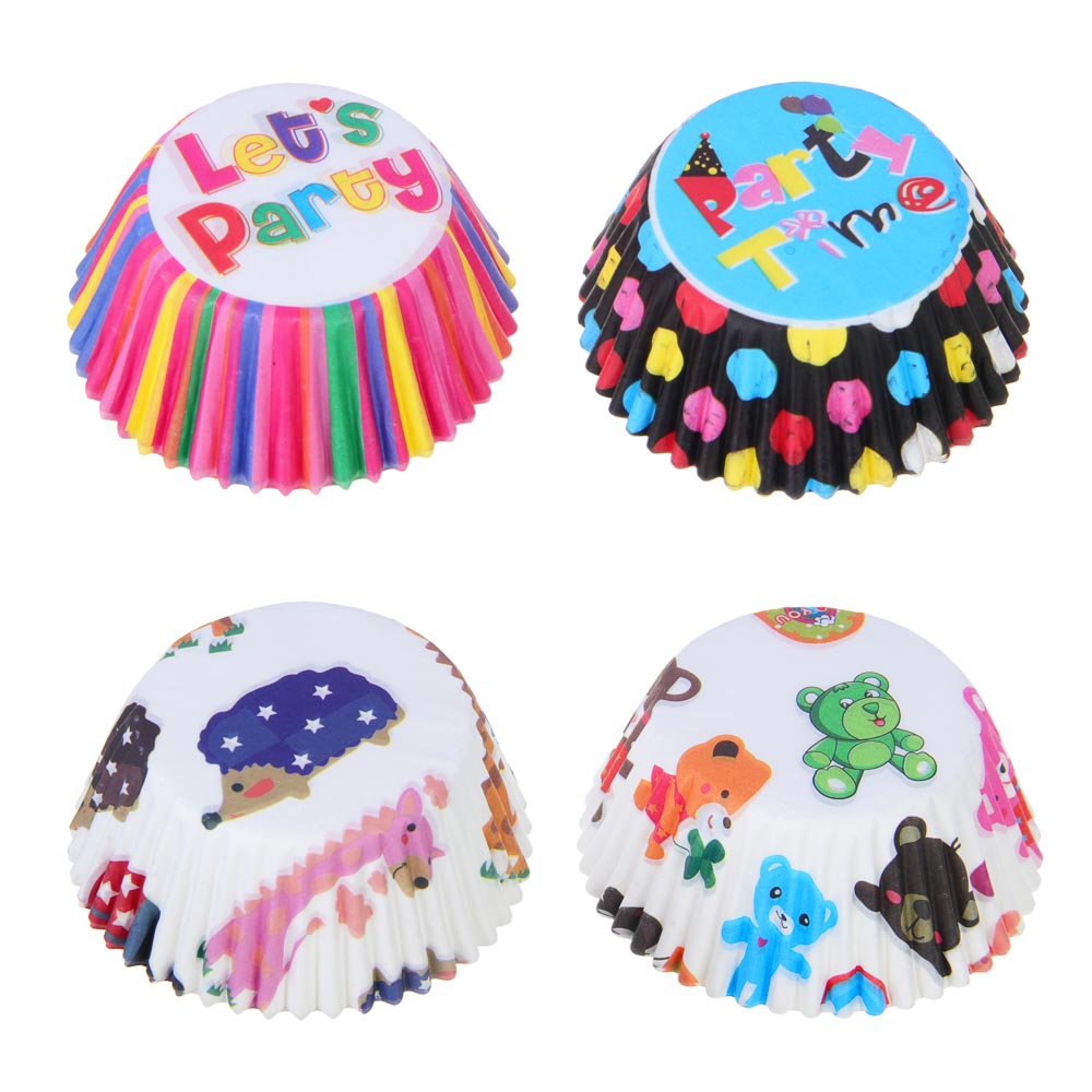 Набор формочек для кап-кейков тм VETTA, 5,5х3х7см, пергамент, 2 дизайна, 48шт, арт.№ 437-213