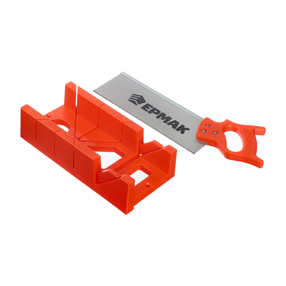 ЕРМАК Набор: стусло и ножовка 300мм, зубья высотой 4мм, шаг 4мм, арт.№ 255-002