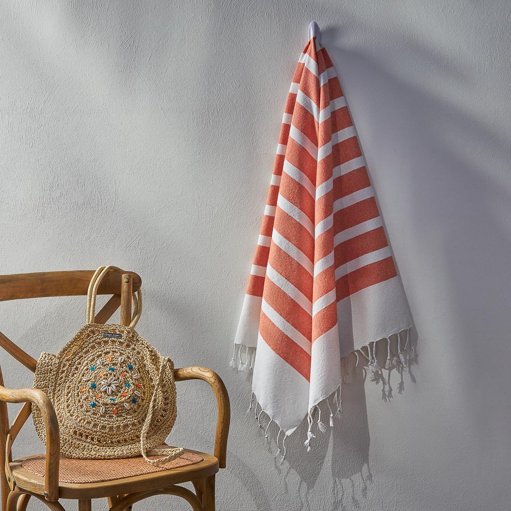 PROVANCE Саммер Покрывало для отдыха 90х170см, 75% хлопок 25% полиэстер, оранжевый, арт.№ 496-002