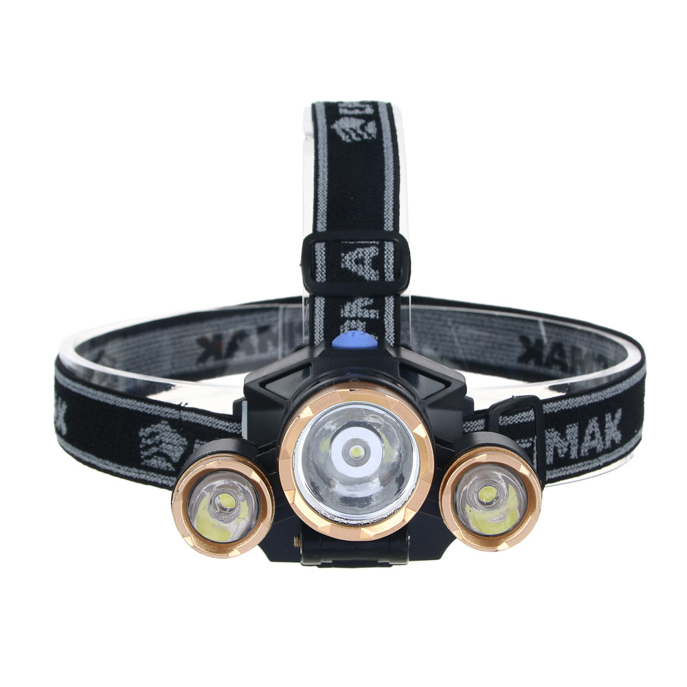 ЕРМАК Фонарик налобный, 1000 мАч, 3 LED, 9х6 см, 3 режима, арт.№ 221-015