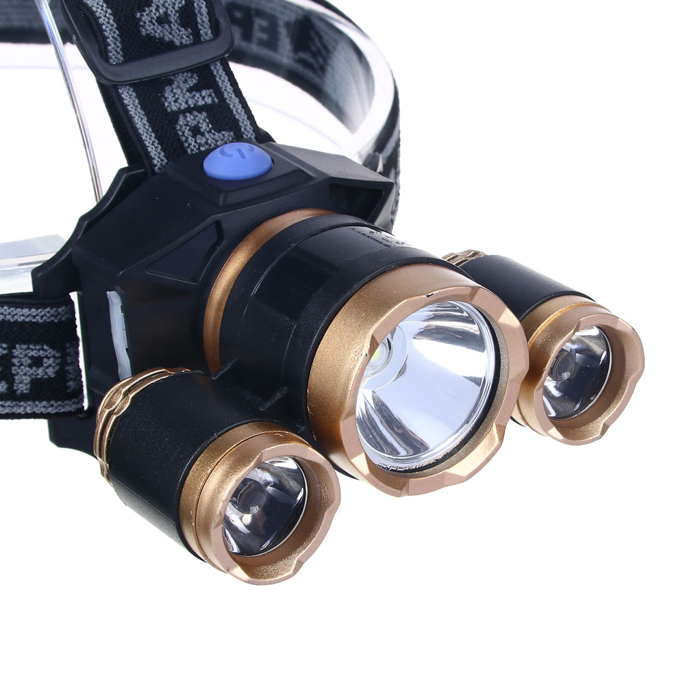 ЕРМАК Фонарик налобный, 1000 мАч, 3 LED, 9х6 см, 3 режима, арт.№ 221-015