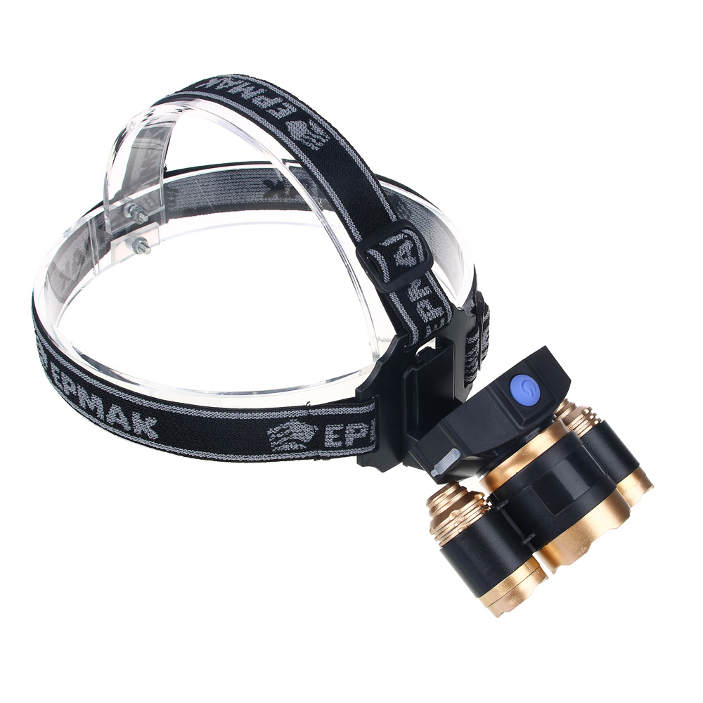 ЕРМАК Фонарик налобный, 1000 мАч, 3 LED, 9х6 см, 3 режима, арт.№ 221-015