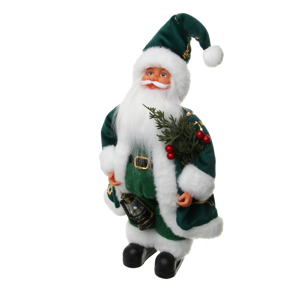 СНОУ БУМ Сувенир Санта 41 см, полиэстер, зеленый, арт.№ 140-149