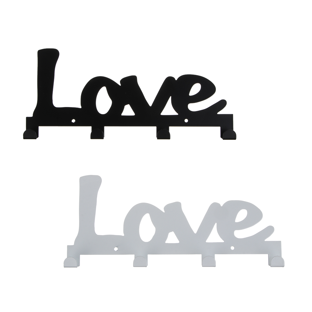 Ключница открытого типа металлическая, 4 крючка, 24,3x10,5 см, металл, 2 цвета, арт.№ 510-239