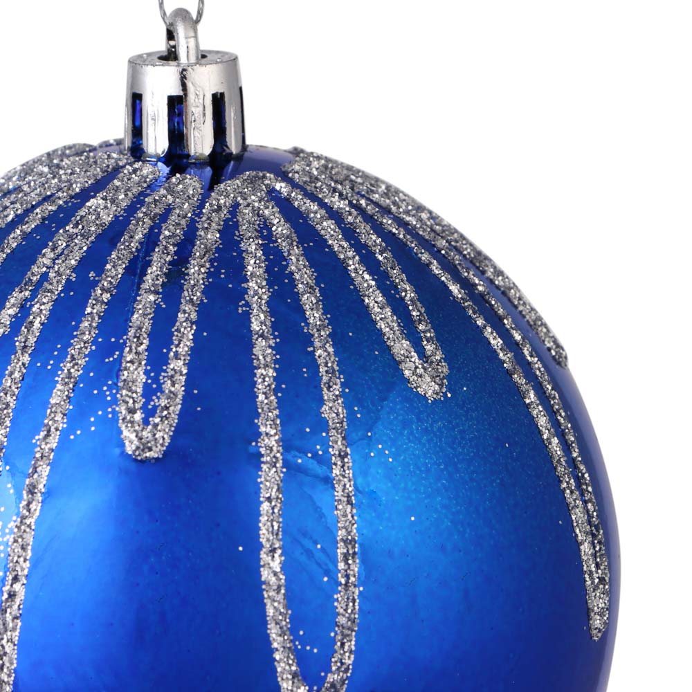 СНОУ БУМ Набор шаров 8 см, 4 шт, синий, 26-142, арт.№ 373-572