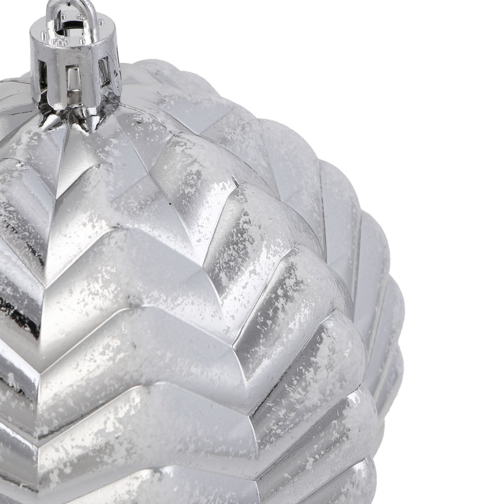 СНОУ БУМ Набор шаров 8 см, 4 шт, серебро, 26-143, арт.№ 373-573