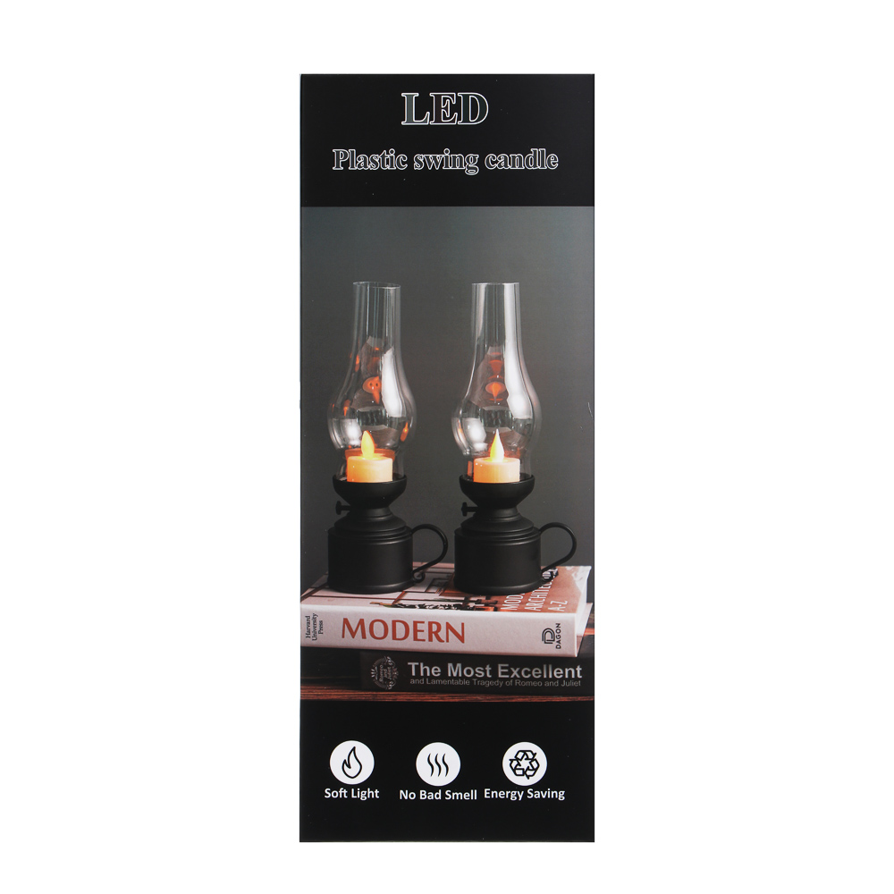 Светильник LED декоративный,7х9,5x24,5 см, 3хААА, пластик, 2 цвета, арт.№ 695-212