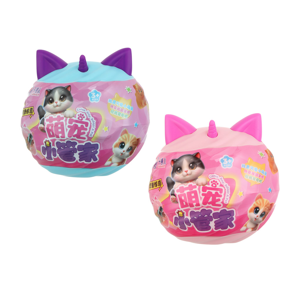 Игрушка сюрприз в яйце "Животные", 12х9,5см, картон, PP, 6 дизайнов, арт.№ 274-298