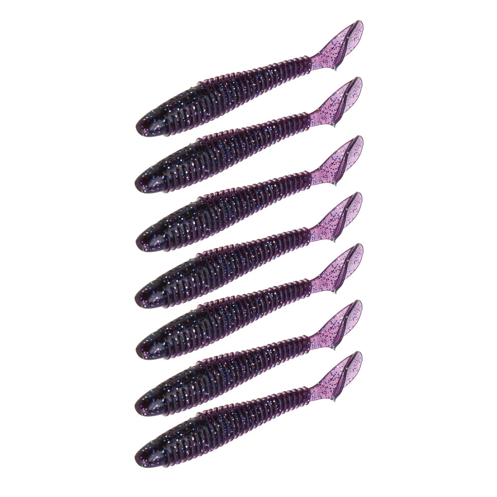 KAIDA Приманка силиконовая ТВИСТЕР 3", 8см, 4гр, HT005, 7шт, арт.№ 145-277