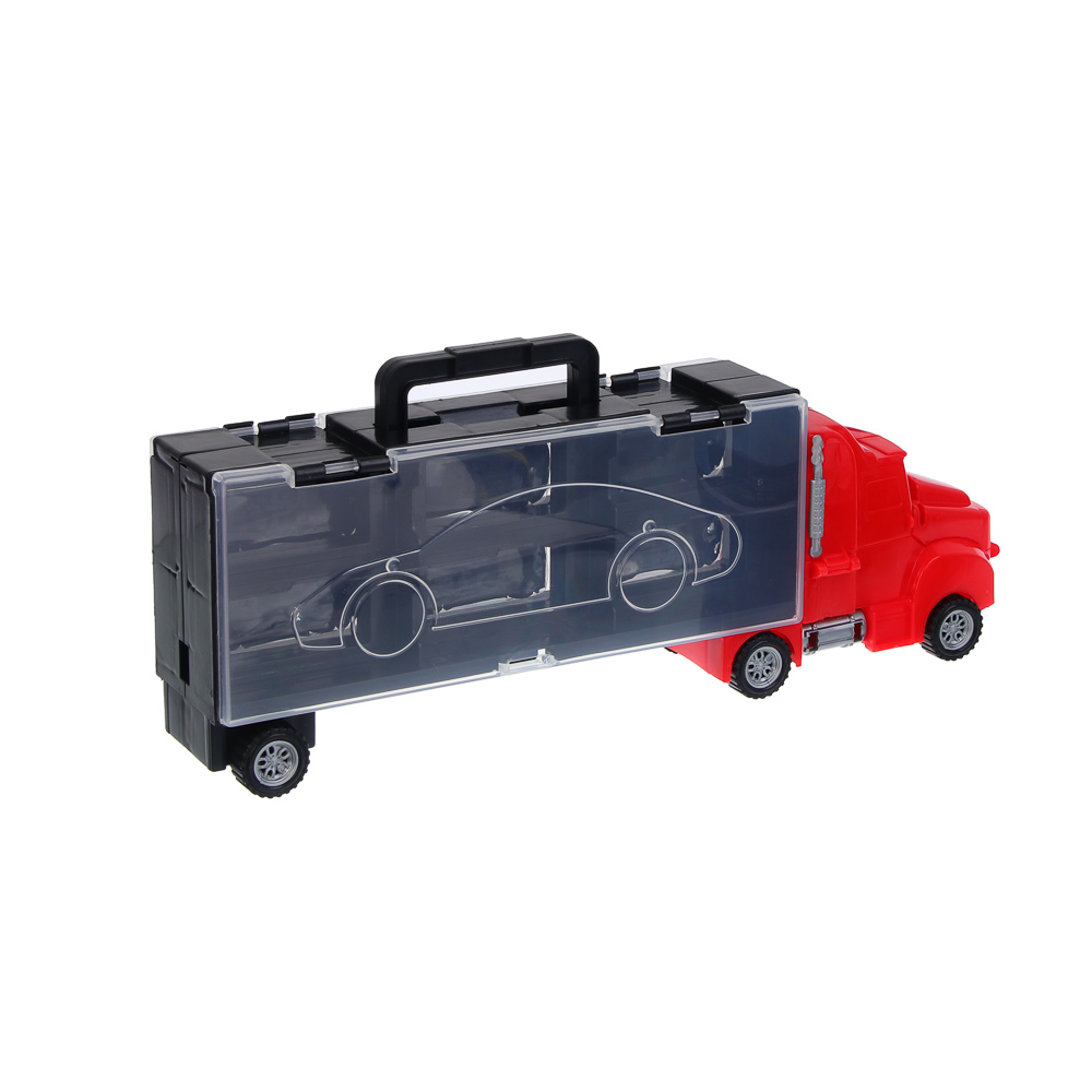 ИГРОЛЕНД Автоперевозчик, с запуском, 6 машинок, PP, 37х14,2х7,3 см, 2 дизайна, арт.№ 292-478