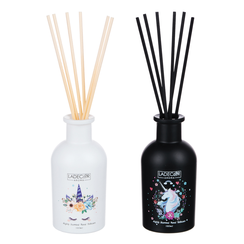 LADECOR Аромадиффузор 100мл с палочками, 2 вида, арт.№ 412-080