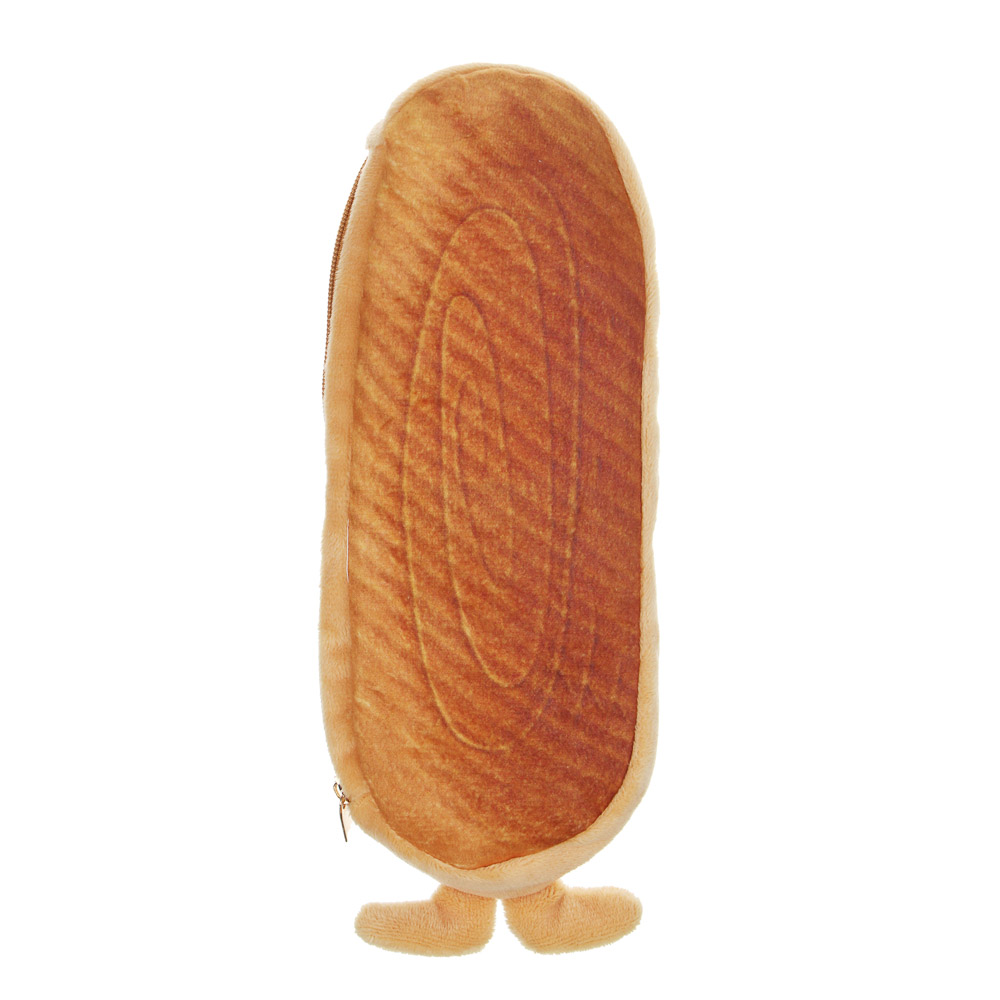 Пенал фигурный 22х10см, в форме хлебных изделий, полиэстер, 3 дизайна, арт.№ 238-055