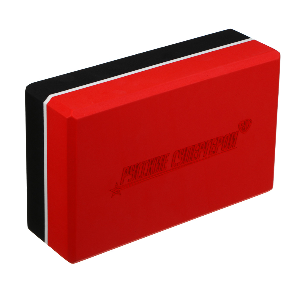 BY Русские Супергерои Блок для йоги, двухцветный, 23х15х7.5см, EVA, 180г, арт.№ 093-021